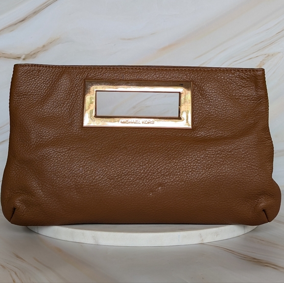 Michael Kors Leather Clutch Handbag - Picture 2 of 9